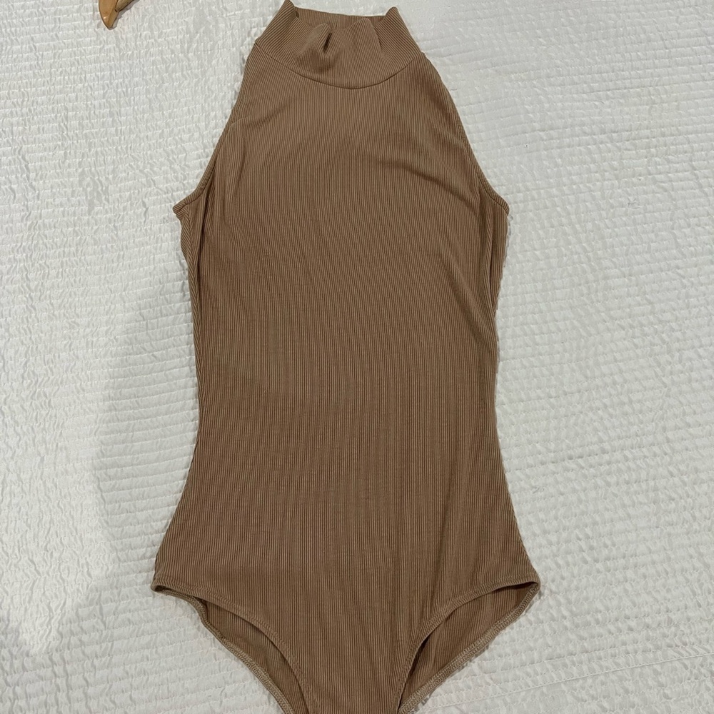 AQUA Mock Neck Bodysuit